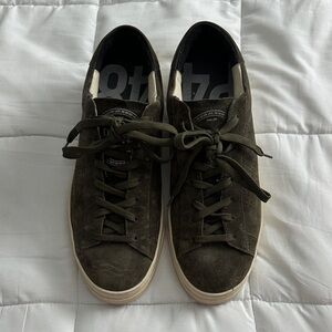 P448 Men's Olive Green Suede Sneakers